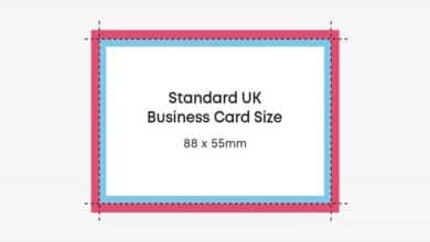 business card size